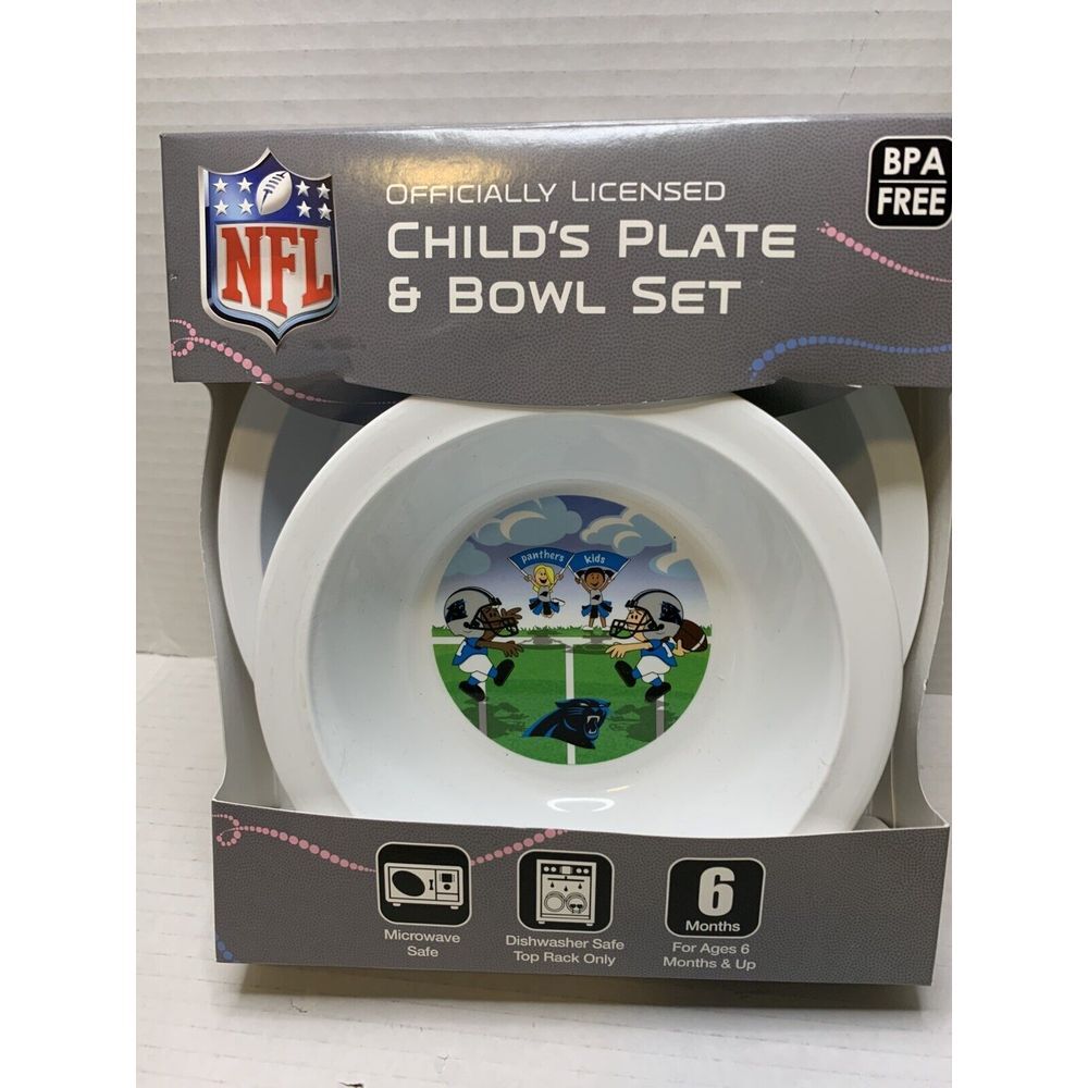 NFL Carolina Panthers‎ Child's Plate And Bowl Set NFL kids